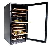 Vinata Wijnklimaatkast Premium, RVS glazen deur, 110 Flessen