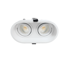 Palma Duo kantelbare inbouwspot rond wit + Triac driver