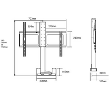 TV lift DL16 PLUS  voor grotere tv's vanaf 55inch
