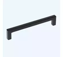 Greep mat zwart, 9x9mm, hoogte 28mm, hartmaat 128mm
