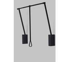 Garderobelift met dubbele soft close 560-950mm zwart