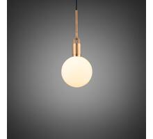 Forked Pendant/Brass/Medium Opal Globe