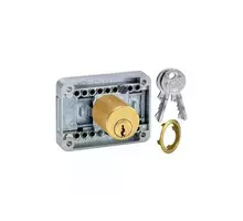 Oplegslot cilinder mat messing geborsteld verschillend
