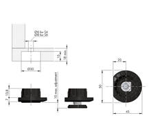 Stelvoet Integrato TECH  Z verstelbaar draagkracht 175kg,