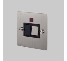13A Dp Switched Fcu w/ Neon - Steel - Black Interior