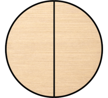 Rond 2.0 Push button 4X- t.less - brushed brass