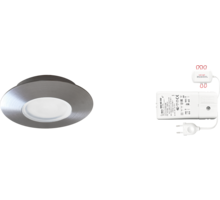 4x Napoli rond RVS DTW 3000K-2200K met 4x verl+Led driver