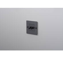 EU 1G Double Toggle Switch/w/out B+P Logo/Smoked Bronze