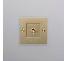 EU 1G Toggle Switch/w/ B+P Logo/Brass