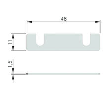 Afstandsplaatje 1,5mm voor boormal K Push Tech
