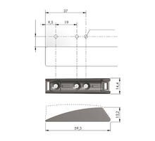 K push Tech basis antraciet voor kort en middel