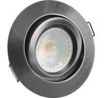 Aosta  kantelbare IP44 inb. Spot RVS look D2W + Triac driver