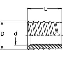 Rampabus BAN M4/6,5x0,8, lengte 8mm geel verzinkt, VE=1000
