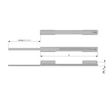 ALIANTE Werktop geleider 600mm, 359mm uittrekbaar, 120kg