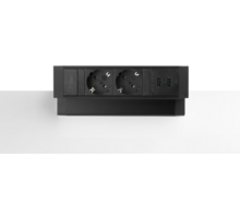 Fellowes power deskup 2.0 Zwart 2x USB-A 2x220V en eGST plug