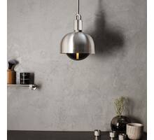Forked Pendant/Steel/Medium Steel Shade/Medium Smoked