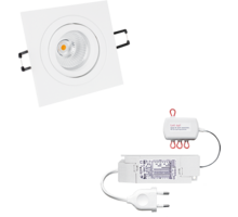 4x Vierk. wit+4x powerled+4x verl+driver