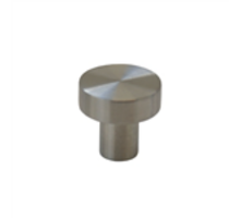 Knop diameter 25mm RVS geborsteld, hoogte 24mm