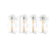 Spaceship 80 W voor schuifdeur deurdikte v.a. 24mm, tot 80kg