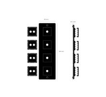 4G Wall Plate/Vertical/Black