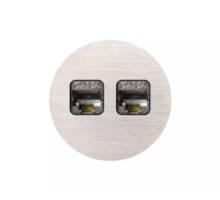 Rond 2.0 Multifit Data port  2 Keystones- s. trim - brushed