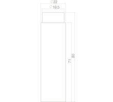 Deurstop wandmontage ø22x80mm zwart
