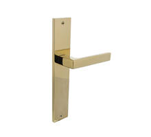 Deurkruk Hera op schild 245x45 mm blind messing
