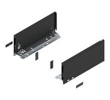 Legrabox ladezijde K 300mm, carbon zwart, hoogte 128,5mm