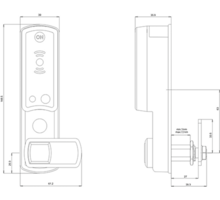mauer ELLcam Mifare® zwart verticale montage
