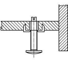 Inslagmoer M4 x 8mm verzinkt