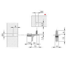 Plankdragers K Line, met 2 stiften 5mm, zwart