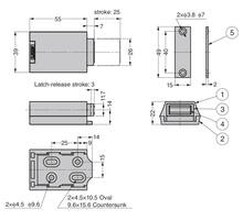 Push to open wit met magneet, voor zware en grote deuren