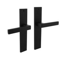Deurkruk Hera op schild 245x45 mm blind mat zwart