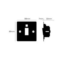 45A Dp Cooker Switch w/ Neon - Steel - Black Interior