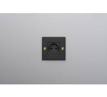 EU 1G Socket/Schuko Type F/w/out B+P Logo/Black
