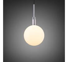 Forked Pendant/Steel/Large Opal Globe