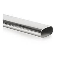 Roede 30x15mm, glans chroom, lengte 3000mm, dikte 1,2mm