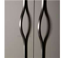 Greep rond a-sym 8x192/992x1040mm Metallic antraciet