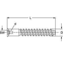 Confirmatschroef 7.0x50mm SW 4 zwart verzinkt geboord