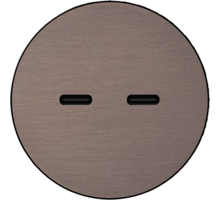 Rond 2.0 USB-C 2X (30W) - t.less - dark bronze