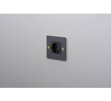 EU 1G Socket/Schuko Type F/w/out B+P Logo/Smoked Bronze