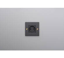 EU 1G Socket/Schuko Type F/w/out B+P Logo/Smoked Bronze
