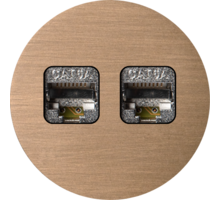 Rond 2.0 Multifit Data port  2 Keystones- s. trim - light br
