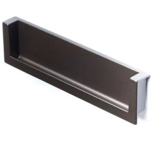 Inlaatgreep 140x44x18mm mat metallic aluminium, hartmaat