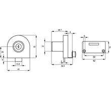 Glasdeurslot 918 voor 8mm glas alu kleur, gelijksluitend
