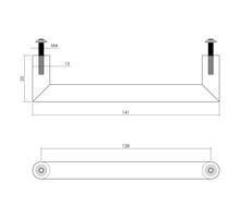 Meubelgreep 141 mm zwart