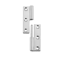 Paumelle RVS hoogte 50mm links, breedte 32mm (uitgeslagen)