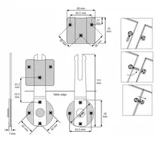 Bladverbinder CLICK CATCH mandeel + vrouwdeel compleet