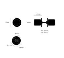 Door Knob Set/Linear/Brass