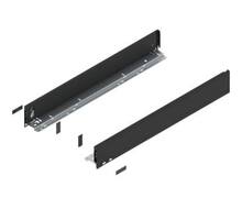 Legrabox ladezijde M 650mm, carbon zwart, hoogte 90,5mm